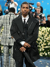 2025 Met Gala ASAP Rocky Coat Black