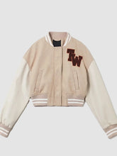2025 TW Beige Varsity jacket