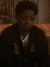 All American S7 Bre Z Floral Embroidered Black Jacket