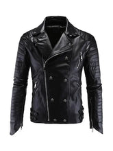 Americans Biker Vintage Motorcycle Black Leather Jacket