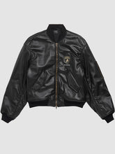 Balenciaga x Automobili Lamborghini Oversized Black Leather Bomber Jacket