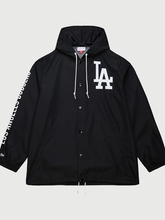 Black Dodgers Coaches Hooded Windbreaker Jacket