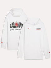 Formula 1 Drive to Survive Graphic Race Pullover White Hoodie