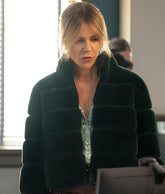 High Potential Kaitlin Olson Green Fur Jacket