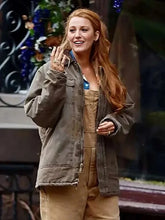 Blake Lively It Ends with Us Grey Jacket
