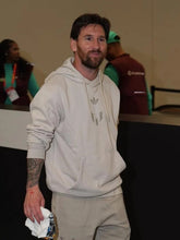 Super Bowl LIX Lionel Messi Addidas Beige Pullover Hoodie
