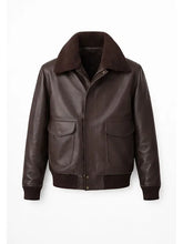 Mens Shearling Bomber Leather Jacket