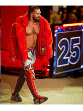 Seth Rollins WWE Raw Red Fur Jacket