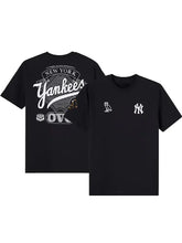 OVO New York Yankees graphic t-shirt front and back view