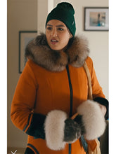 North of North 2025 Anna Lambe Orange Fur Coat