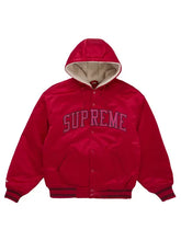 Supreme Lined Hooded Satin Varsity Jacket
