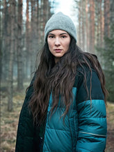 The Glass Dome 2025 Leonie Vincent Long Puffer Jacket Blue