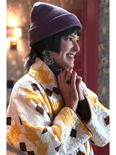 The Parenting 2025 Parker Posey Yellow White Quilted Coat