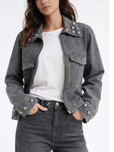 Women Stud Detail Denim Jacket