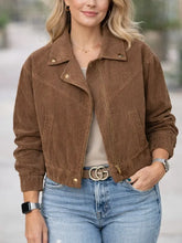 Women’s Brown Corduroy Cropped Jacket