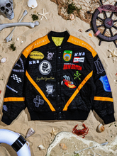 Team Bikini Bottom SpongeBob racing jacket front view flat lay
