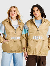 Starter x Pokémon Johto Region jacket front view male and female models