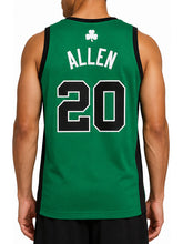 Ray Allen Celtics jersey back view number 20 shamrock detail