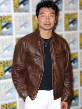 Marvel Hall H 2026 Simu Liu Brown Leather Jacket