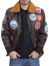 Faux Shearling Collar Bomber Jacket Maverick Top Gun