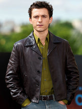 Tom Holland The Odyssey 2026 Brown Leather Jacket