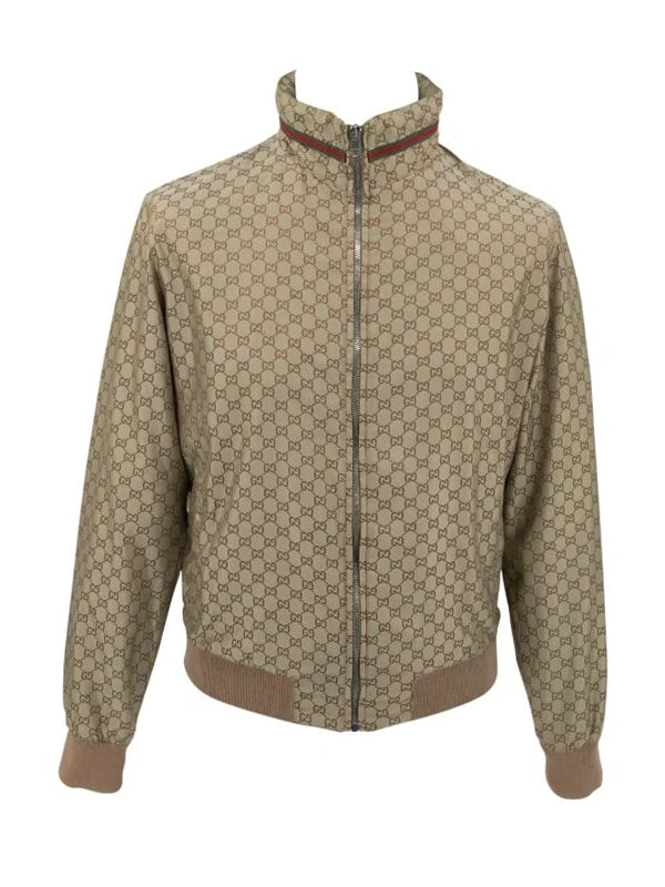 Men's Luxury Monogram Zip-Up Jacket