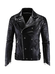 Americans Biker Vintage Motorcycle Black Leather Jacket