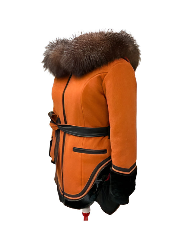 Anna Lambe Orange Coat
