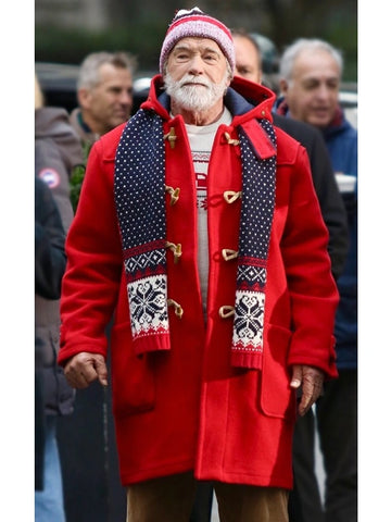 The Man with the Bag Arnold Schwarzenegger Red Coat