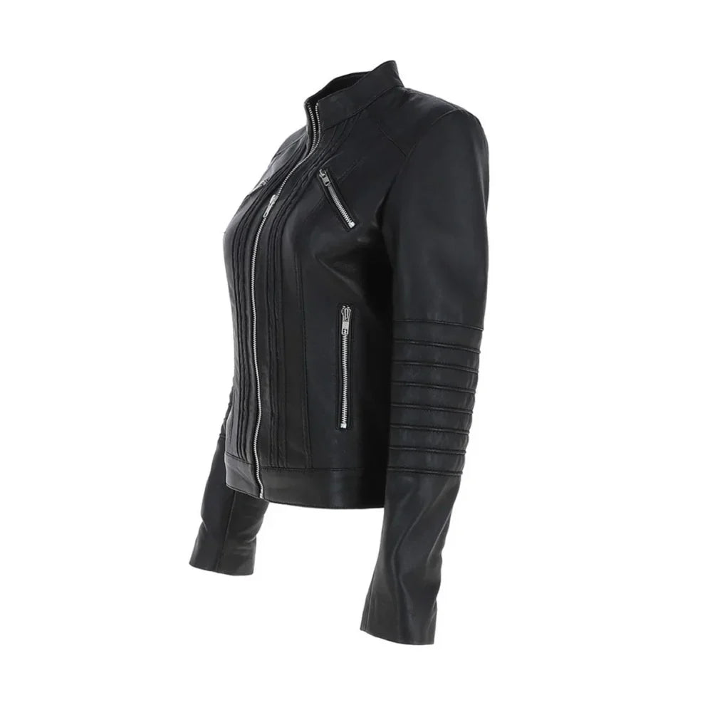 Biker Black Real Leather Jacket