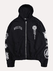 Black Darc Sport Wolves On Our Sleeve Chambers Zip Hoodie