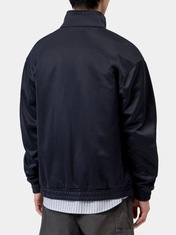 Bolon track jacket back panel, plain navy fleece design