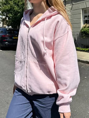 Brandy Christy Zip Up Hoodie Pink 
