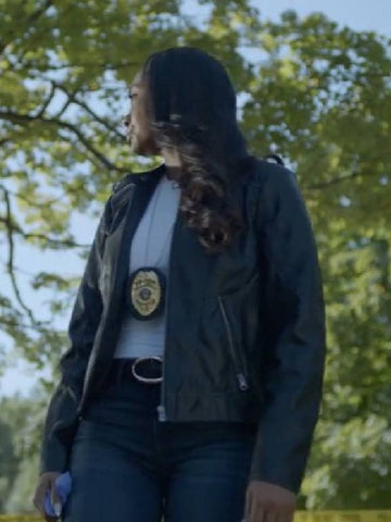 Brittany Film Checkmate 2025 Joyce Glenn Black Leather Jacket