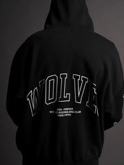 Chambers Zip Hoodie Black Wolves On Our Sleeve Edition by Darc Sport