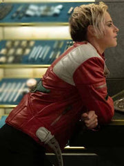 Charlies Angles Kristen Stewart Red Leather Jacket