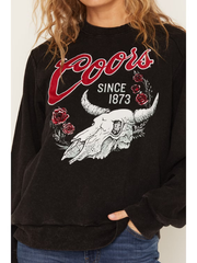 Coors longhorn skull sweatshirt