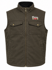 Coors sherpa collar work vest