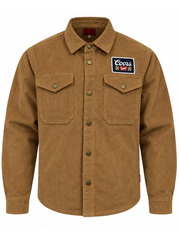 Coors Banquet patch shirt jacket