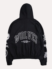 Darc-Sport-Wolves-On-Our-Sleeve-Chambers Zip Hoodie Black Back Design