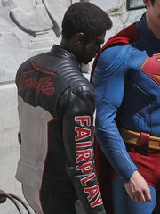 Edi Gathegi Superman 2025 Mister Terrific Leather Jacket