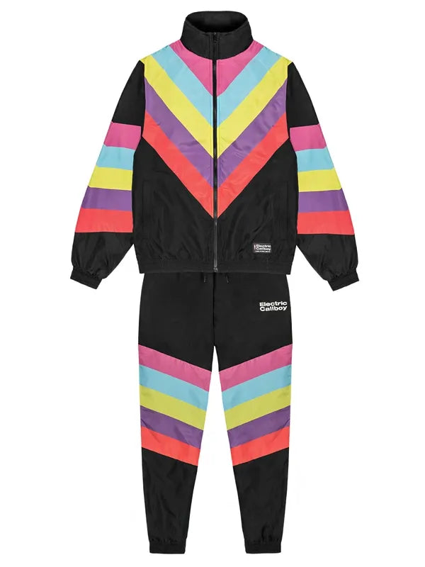 Electric Callboy retro striped tracksuit