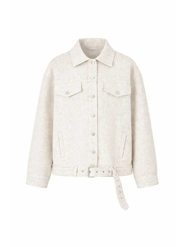 Emily in Paris S03 Cream Tweed Jacket