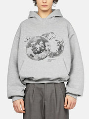 Disco Directors Cut grey oversized hooded sweatshirt