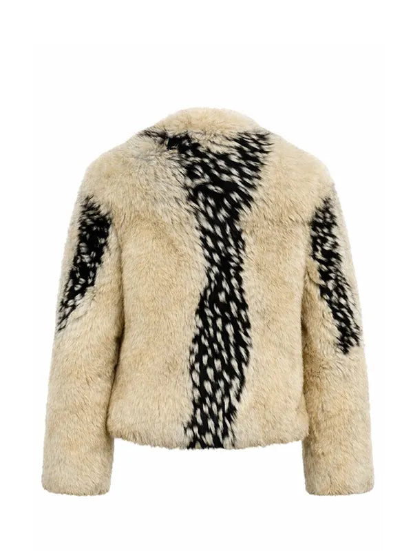 Erin Andrews 49ers vs Eagles Game Faux Fur Jacket