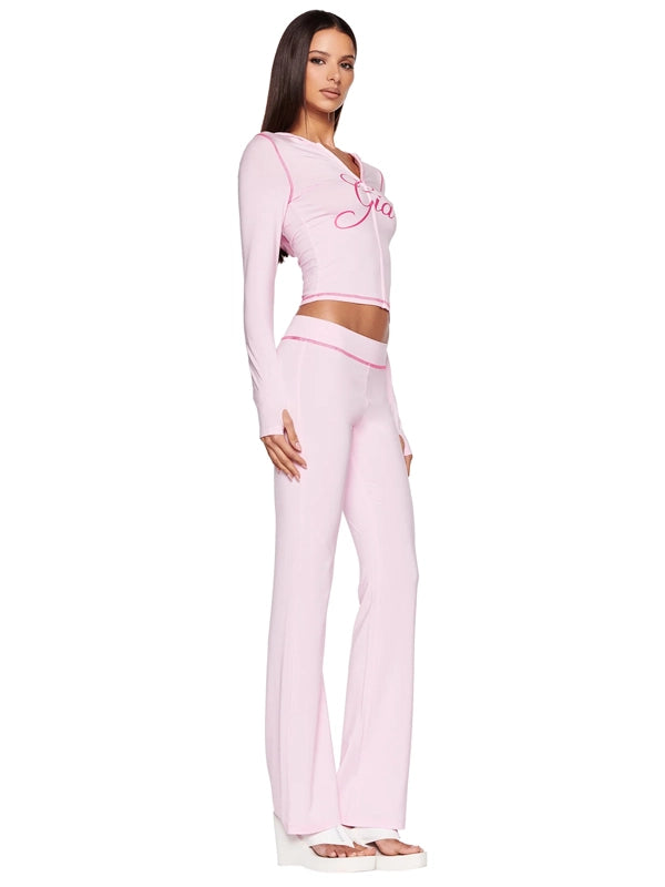 Women’s Gia Blare pink track pants hoodie
