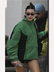 Hailey Bieber Half Zip Jacket Green
