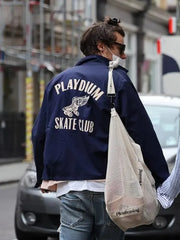 Graphic Harry Styles Playdium roller skate print jacket