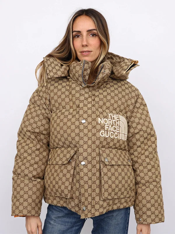 Hooded Brown Puffer Jacket