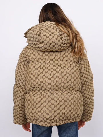 Hooded Brown Puffer Jacket